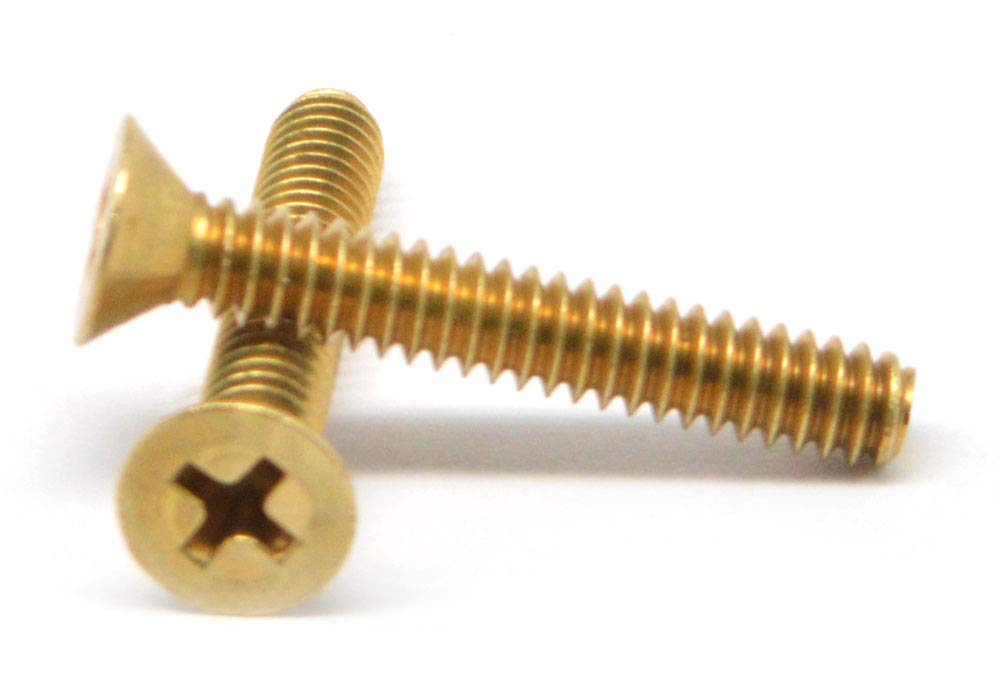 Picture of Brighton Best 116122 #10-24X1/2" Flat Head Phil Machine Screw Brass